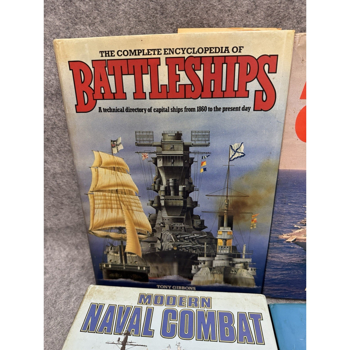 Naval Warfare Book Lot Battleships Aircraft Carriers Destroyers WWII HC 4