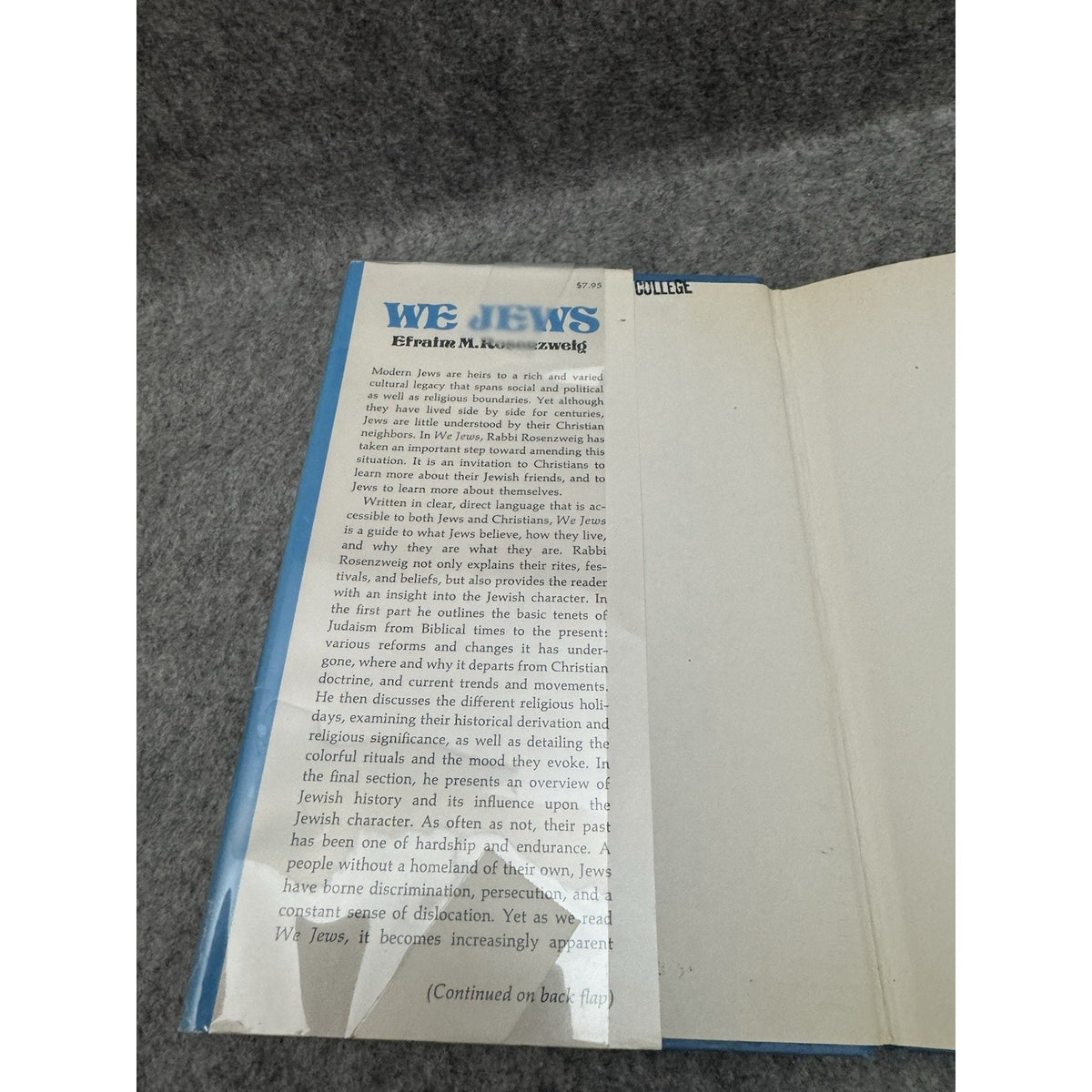 We Jews Invitation to a Dialogue Rosenzweig HC 1977