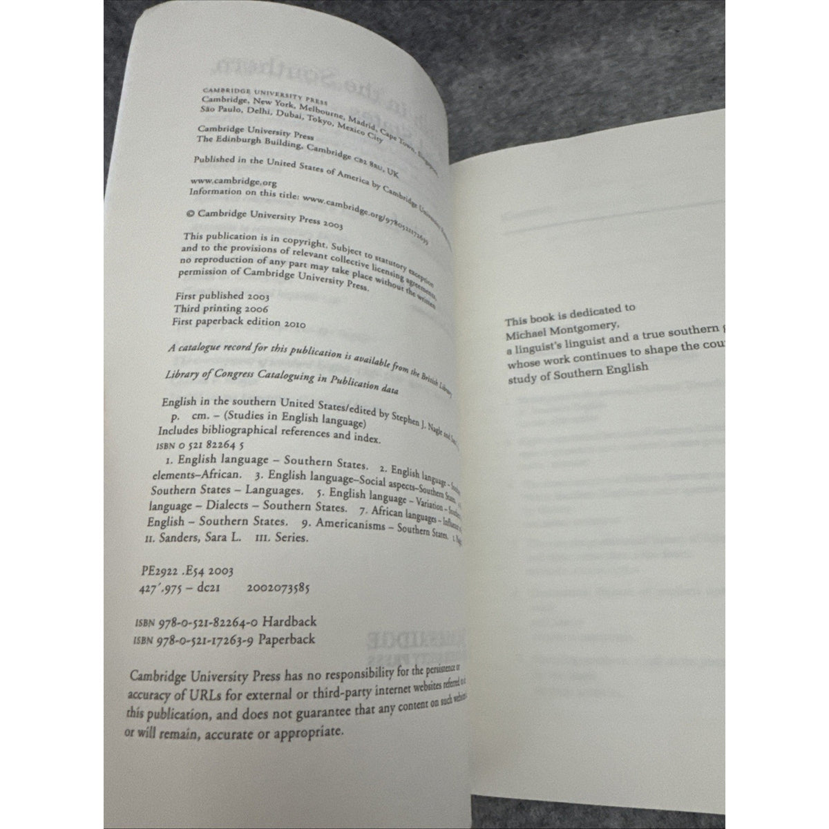 Studies in English Language Ser.: English in the Southern United States by Sara
