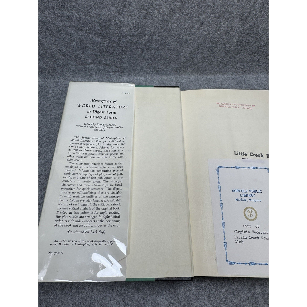 Masterpieces World Literature Digest Frank Magill 500 Plot Summaries HC DJ