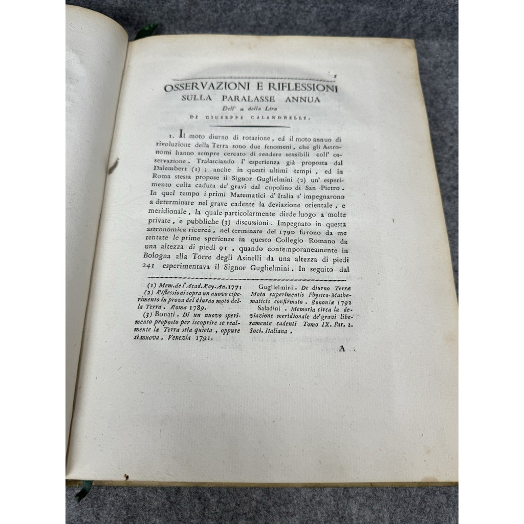 1806 Opuscoli Astronomici Calandrelli Vega Parallax Vellum Engraved Plates