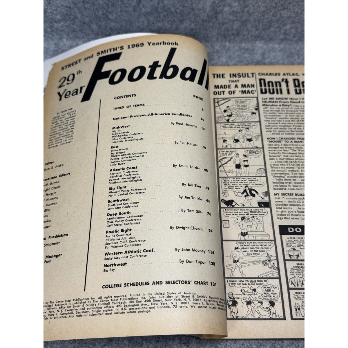 1969 Street & Smith’s College Football Yearbook Steve Kiner Tennessee Vols