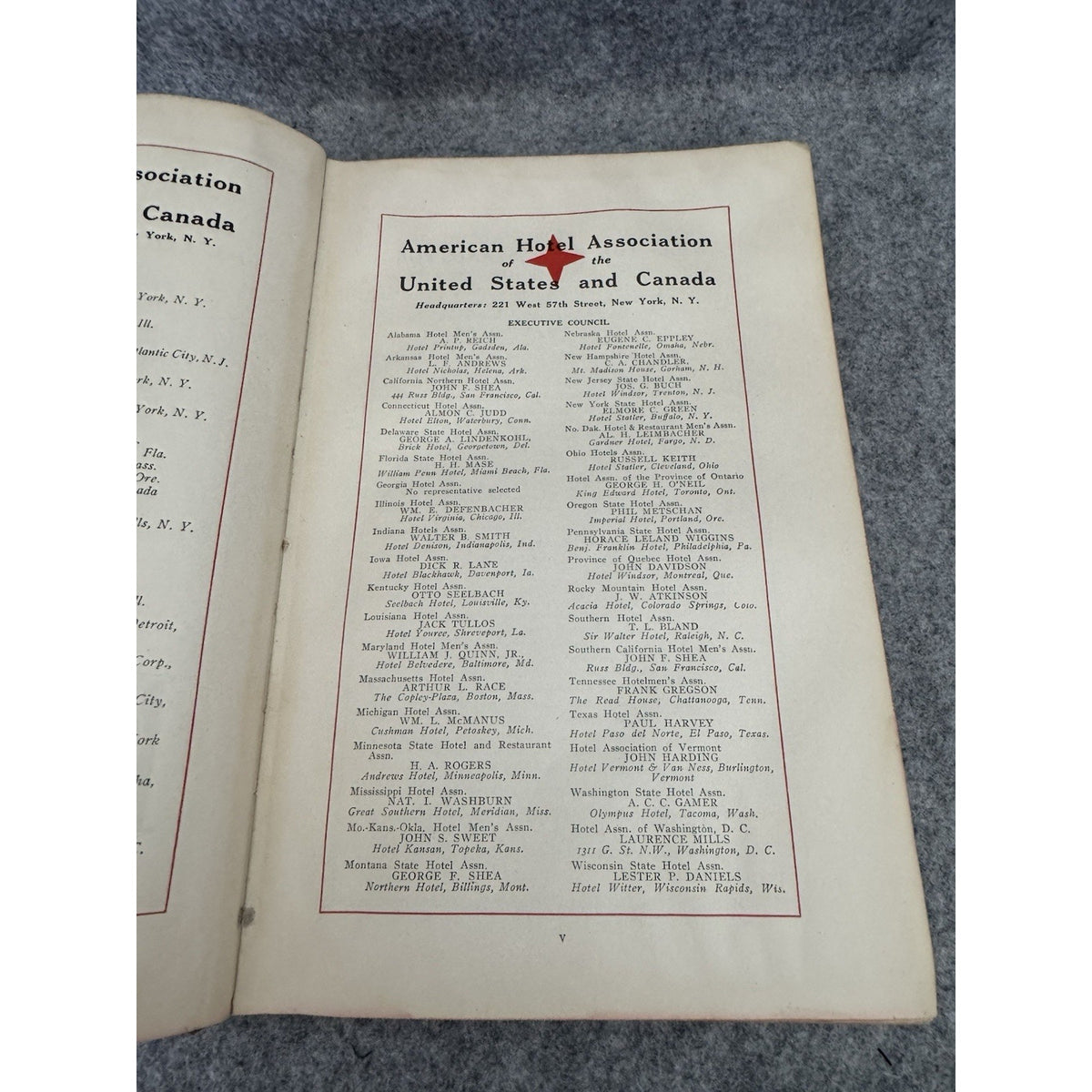 1928 Official Hotel Red Book and Directory HC American Hotel Association