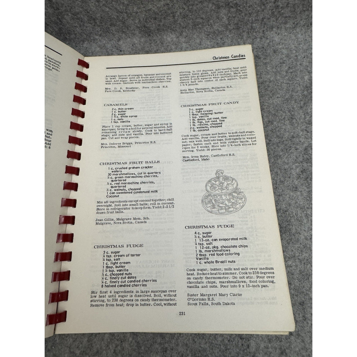 Holiday Cookbook 1970 Favorite Recipes Home Economics Teachers Spiral PB