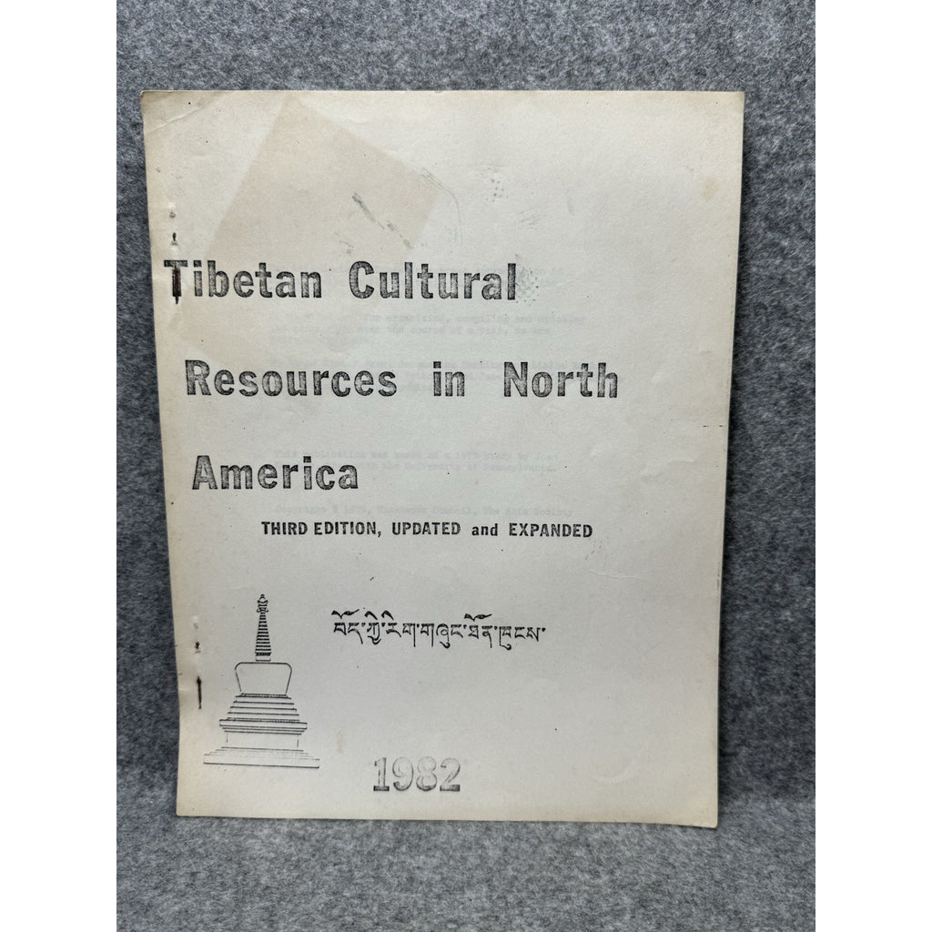 Scarce 1982 Tibetan Cultural Resources North America 3rd Ed Asia Society
