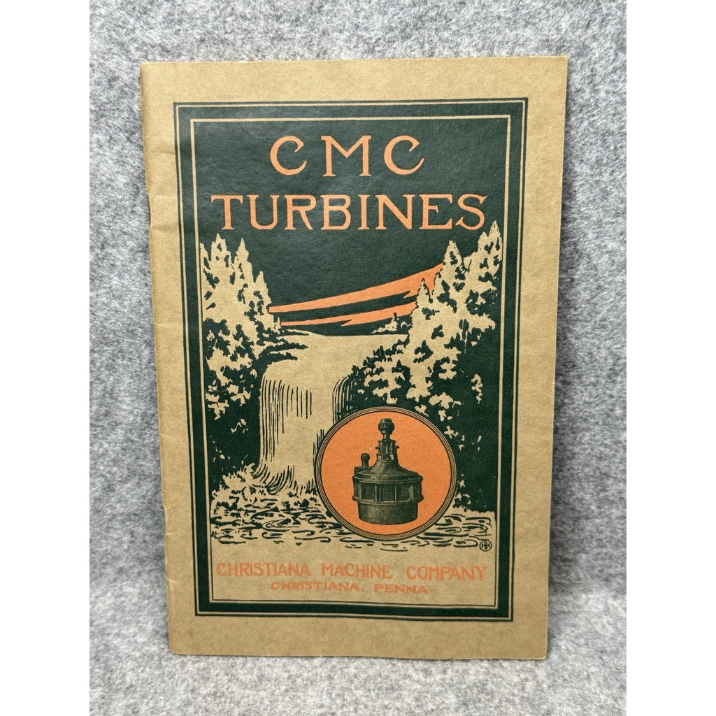 c1927 CMC Hydraulic Turbines Catalog 307 Christiana Machine Co Water Power