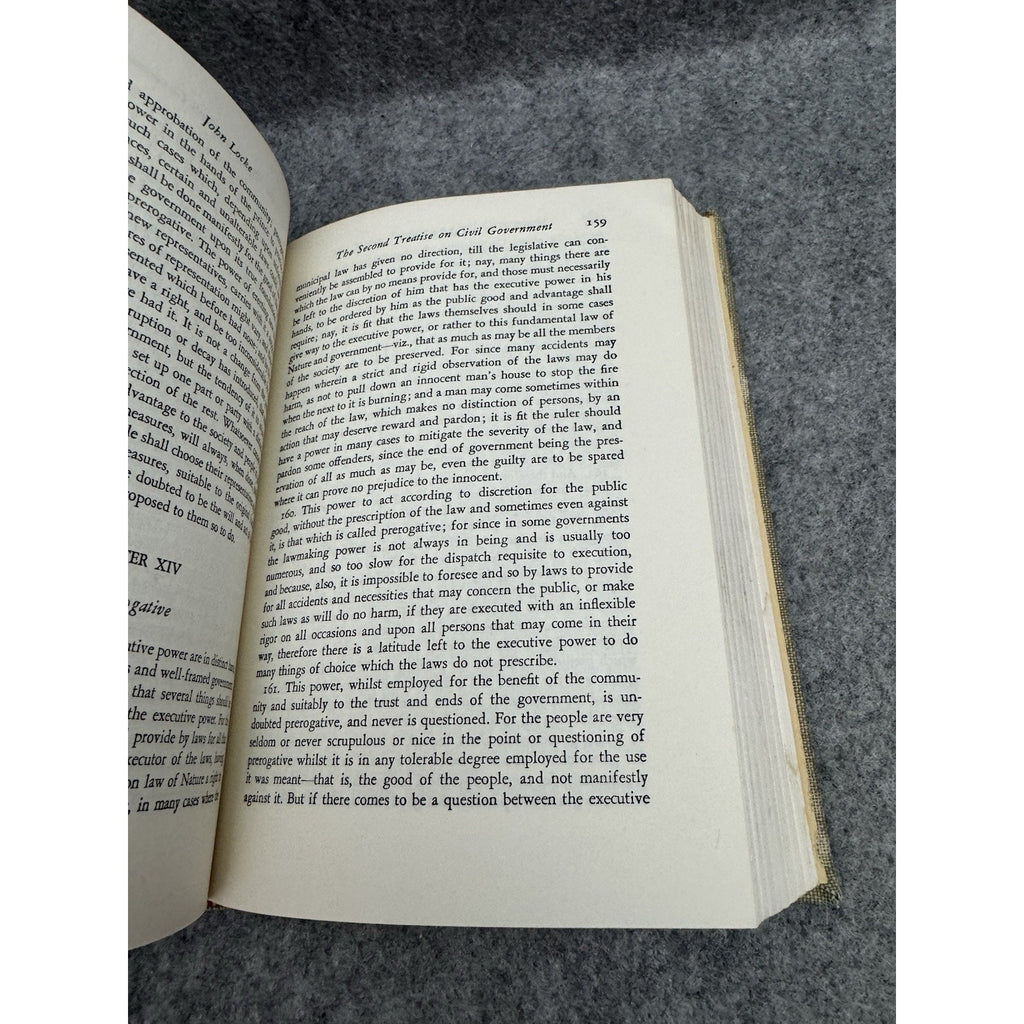 Classic Club Book John Locke “On Politics and Education” 1947