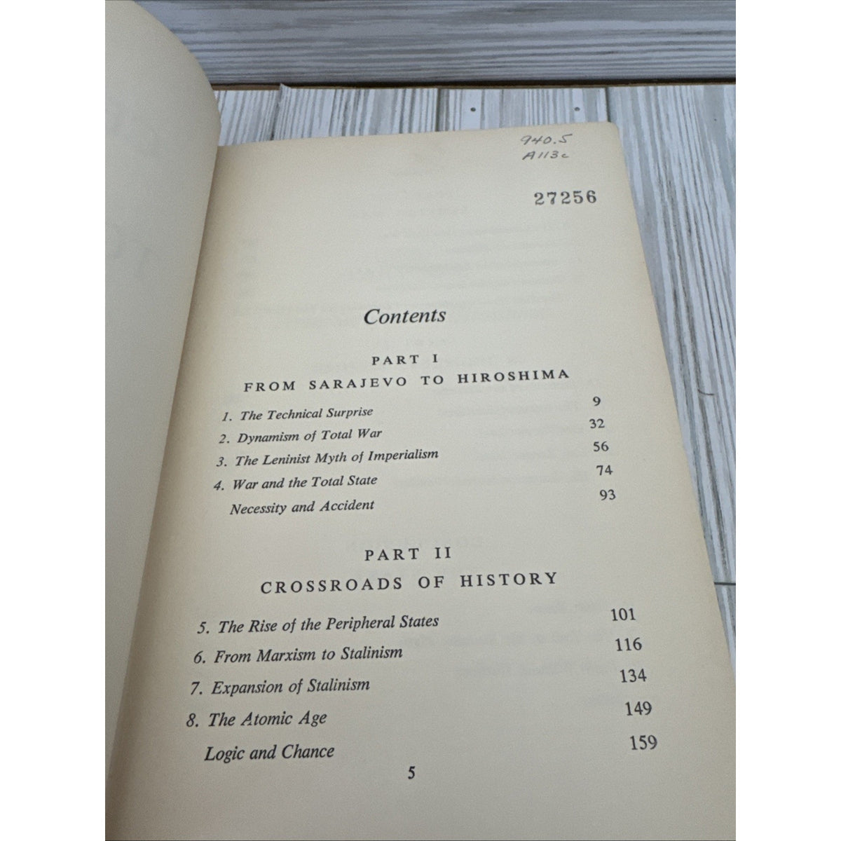 Century Of Total War 1954 Raymond Aron Hardcover First Ed
