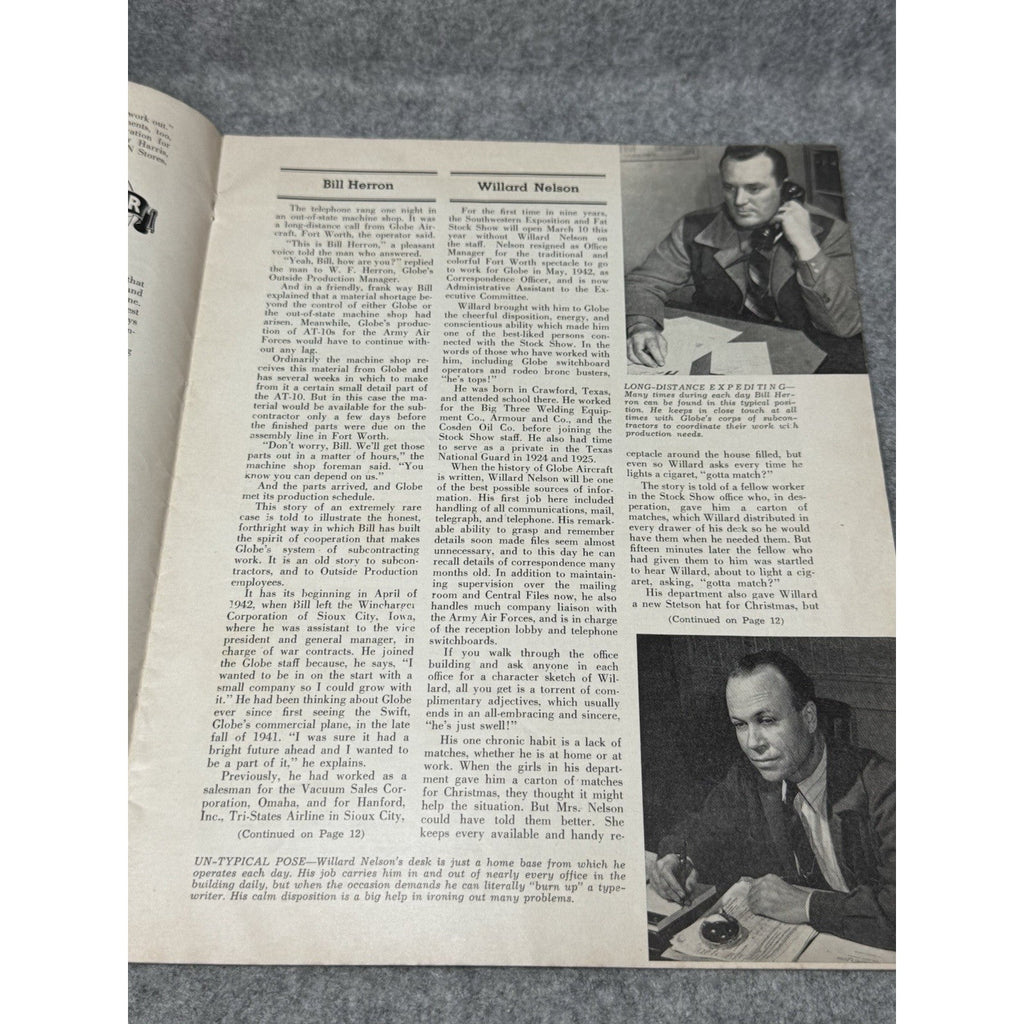 1944 Globe Beam February WWII Aircraft Magazine AT-10 Fort Worth Golden Gloves