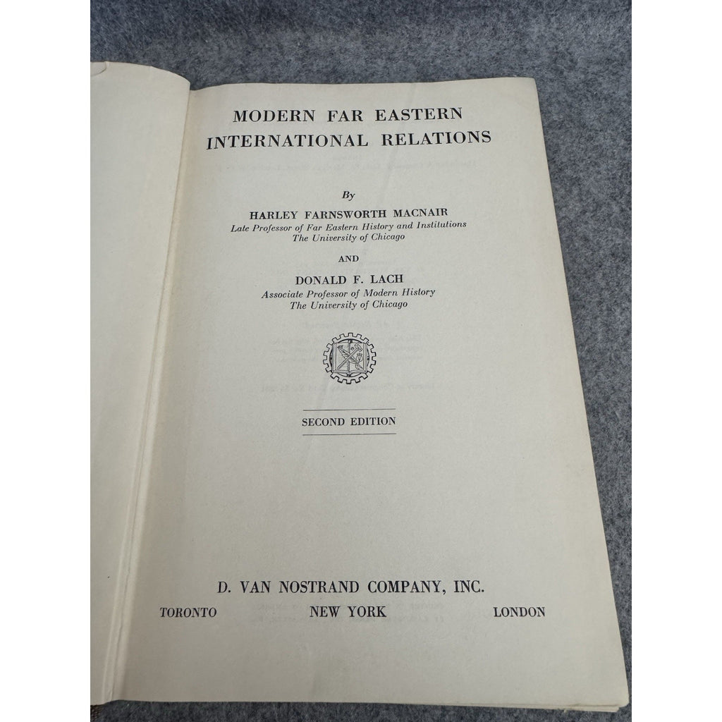 1955 Modern Far Eastern International Relations MacNair Lach HC