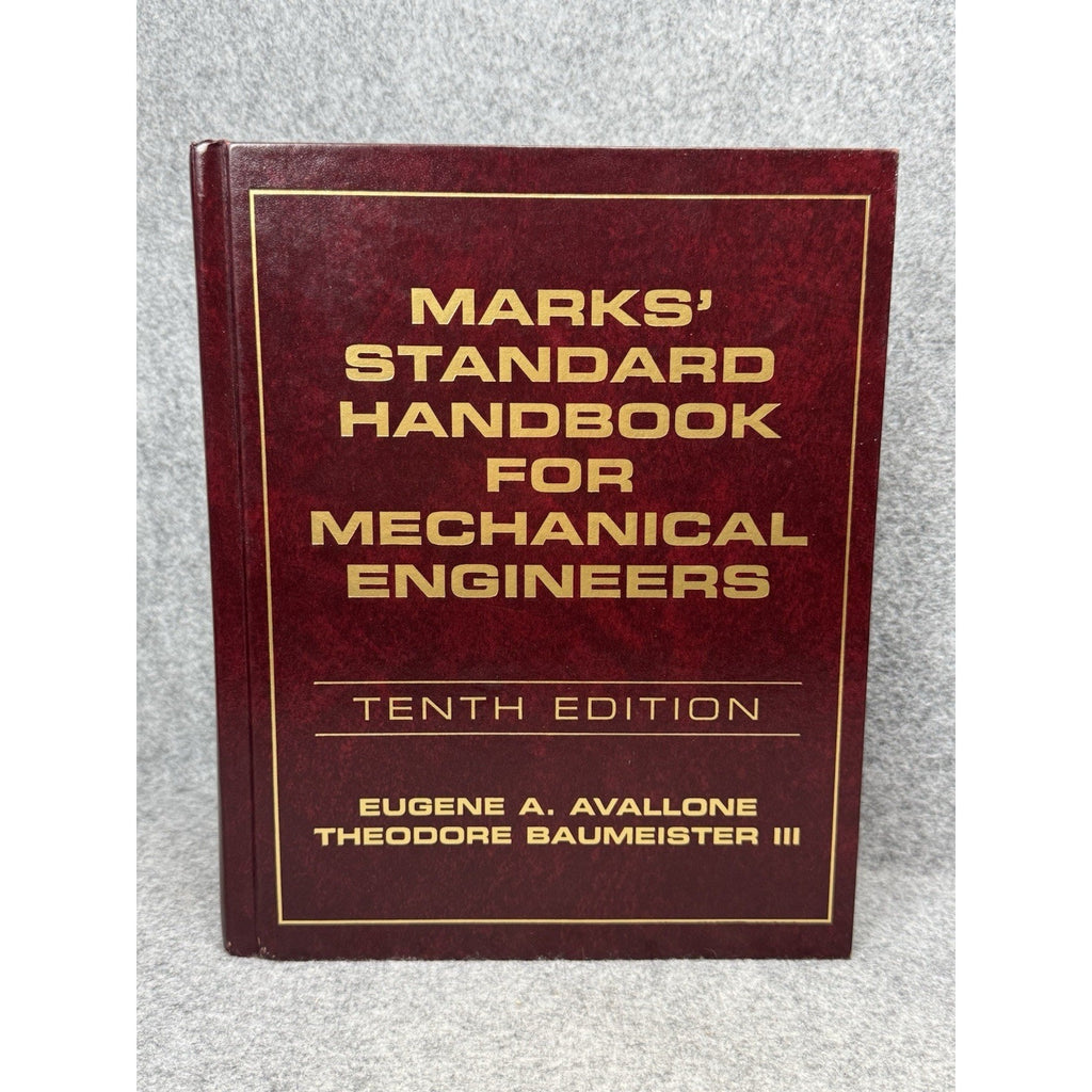 1996 Marks’ Standard Handbook Mechanical Engineers 10th Ed McGraw-Hill