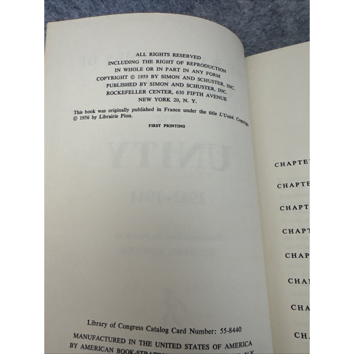 Charles de Gaulle ~ War Memoirs ~ 1st Edition First Printing ~ 1959