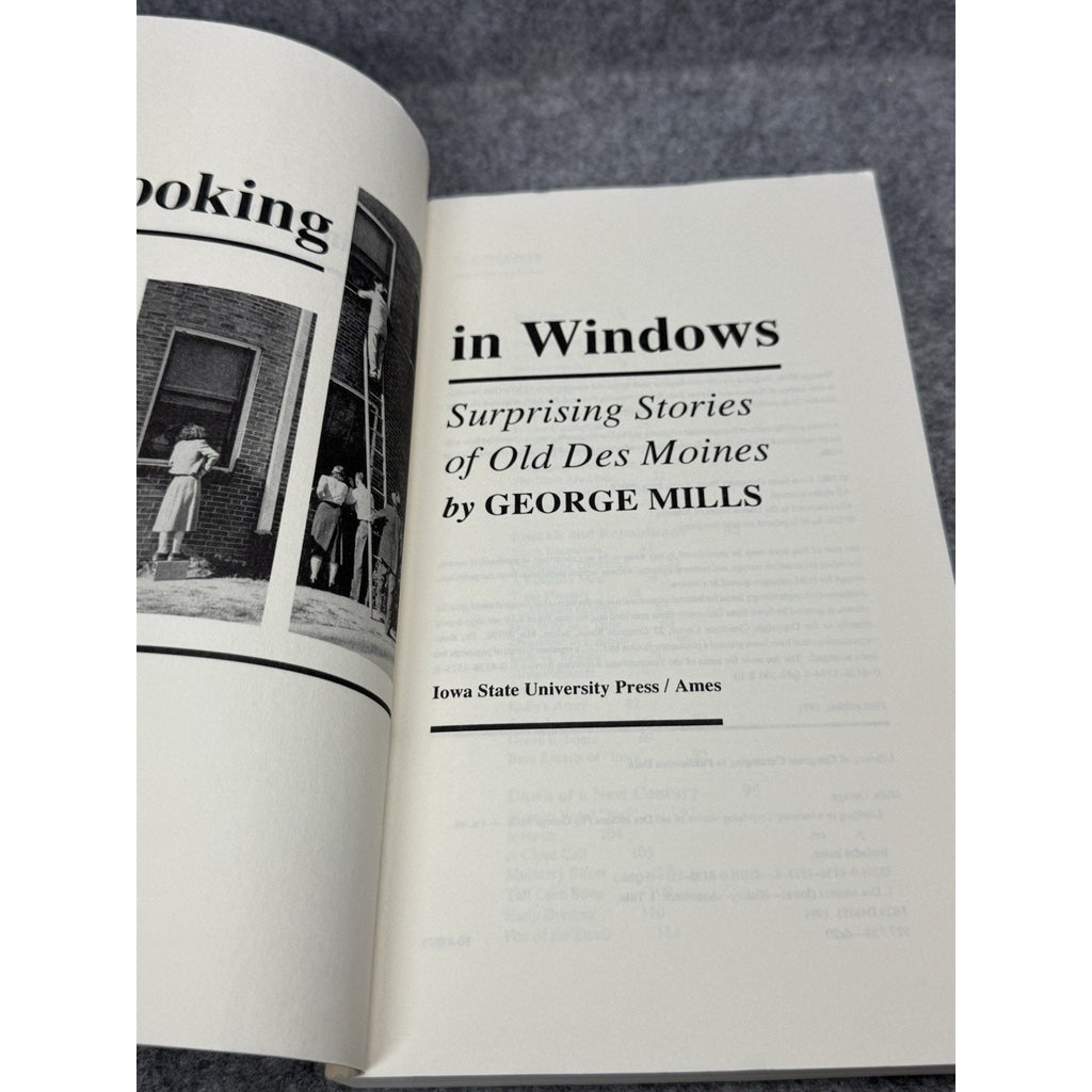 Looking in Windows George Mills 1991 First Edition Old Des Moines Iowa History