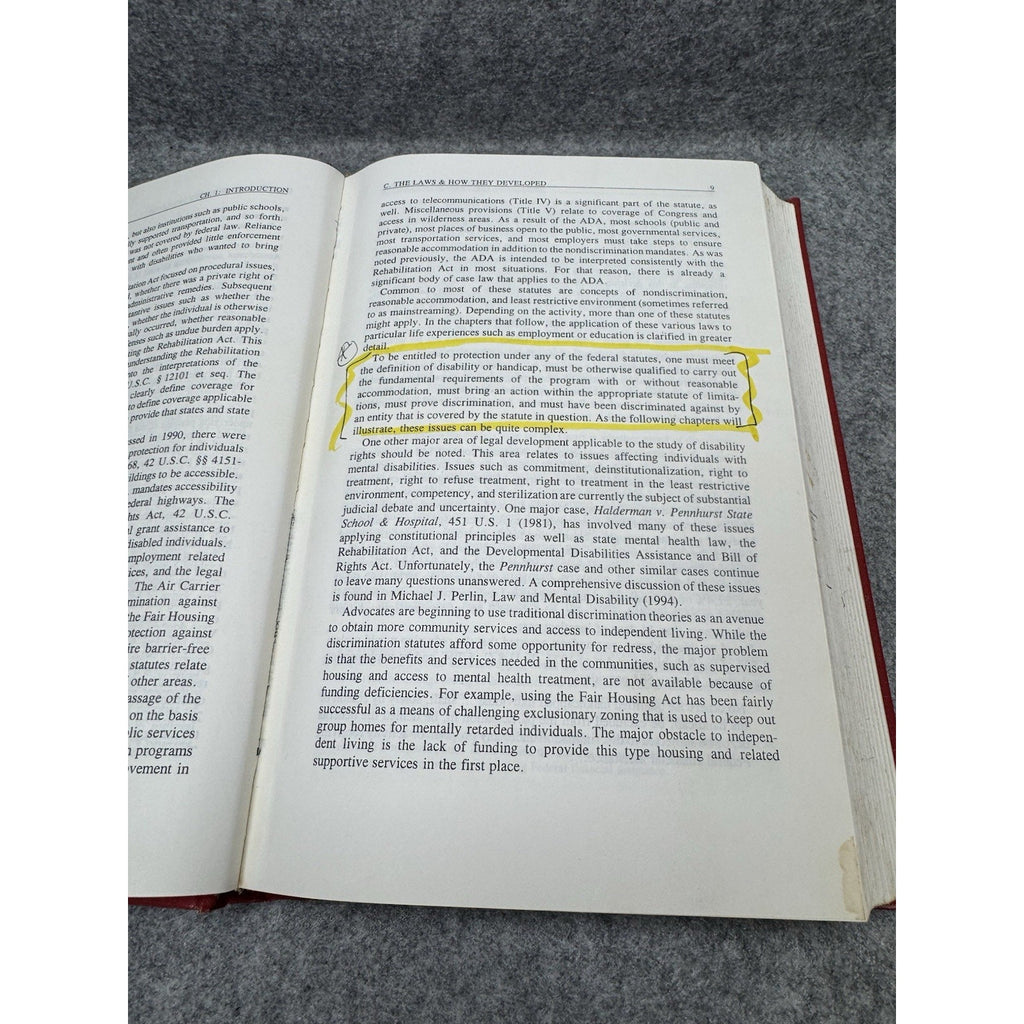 1995 Disability Law Cases Materials Problems Laura Rothstein 1st Edition