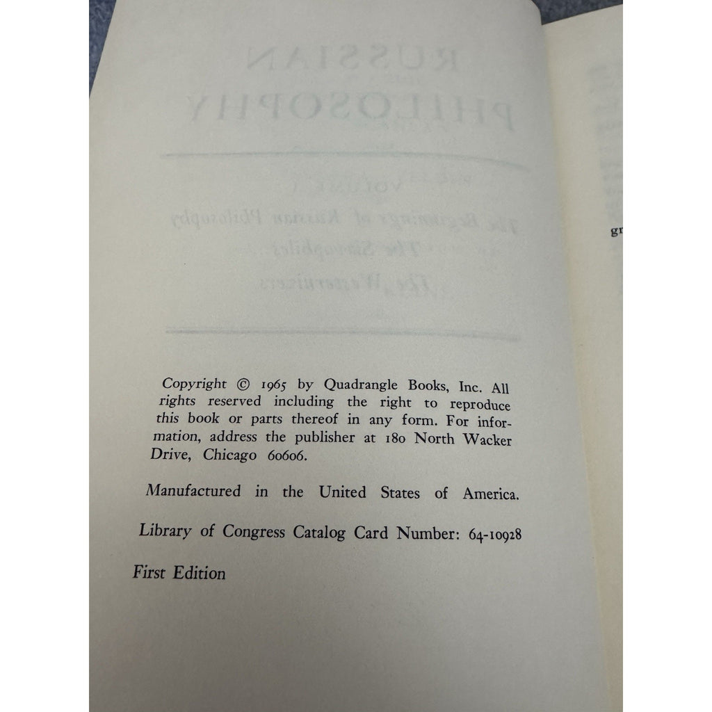 Russian Philosophy 3 Vol Set 1965 Edie Scanlan Zeldin Kline HC