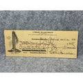 1926 Anaconda Montana Bank Check Washoe Smelter Chris Marchion Hardware