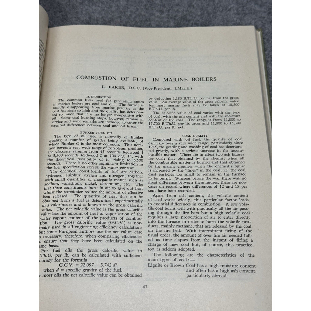 Running and Maintenance of Marine Machinery 1955 4th Edition Ship Engines