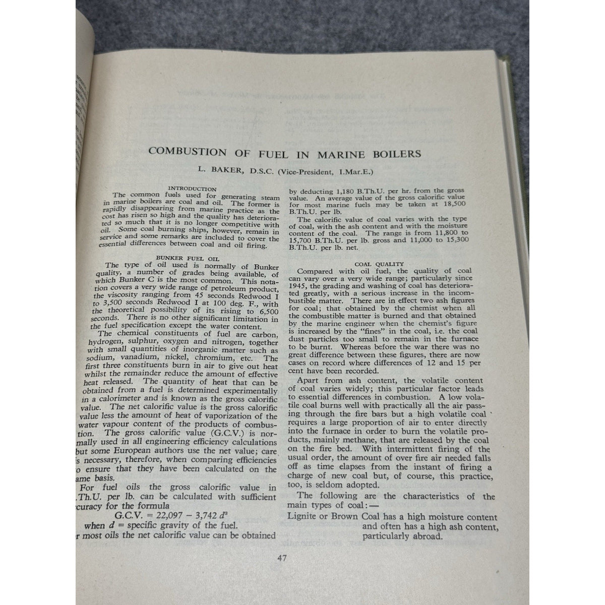 Running and Maintenance of Marine Machinery 1955 4th Edition Ship Engines