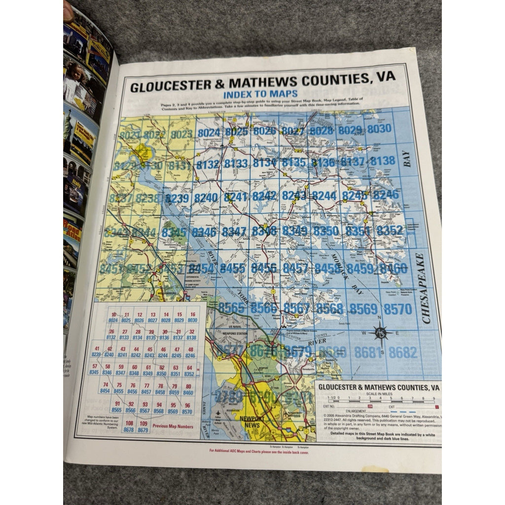 ADC Gloucester & Mathews Counties VA Street Map Book 3rd Edition Hayes Yorktown