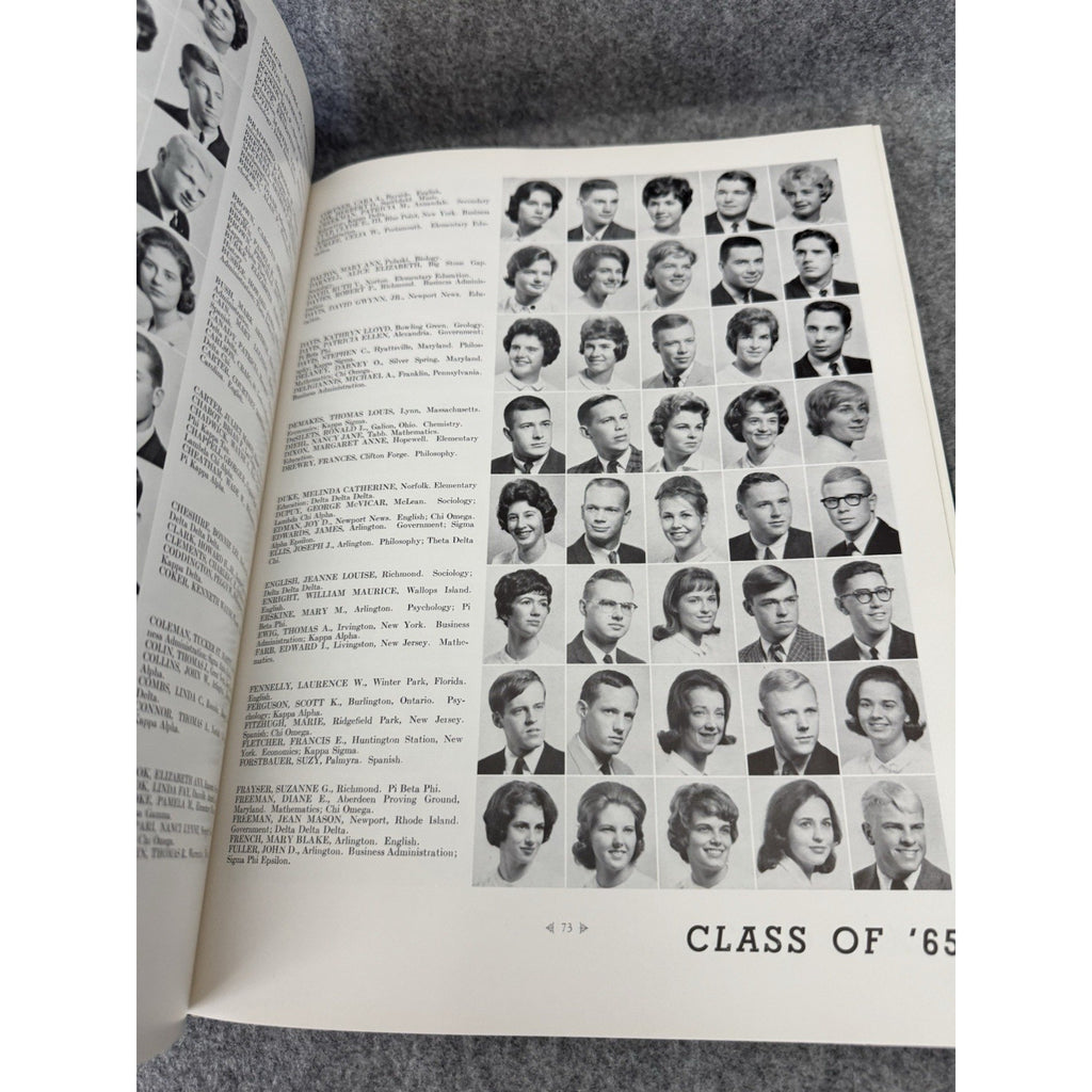 1964 Colonial Echo William & Mary College Yearbook Williamsburg VA HC