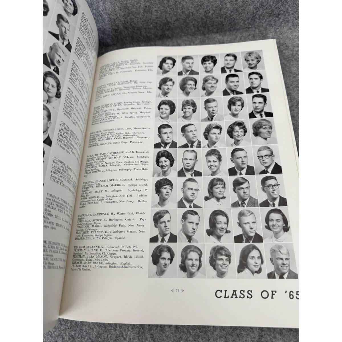1964 Colonial Echo William & Mary College Yearbook Williamsburg VA HC