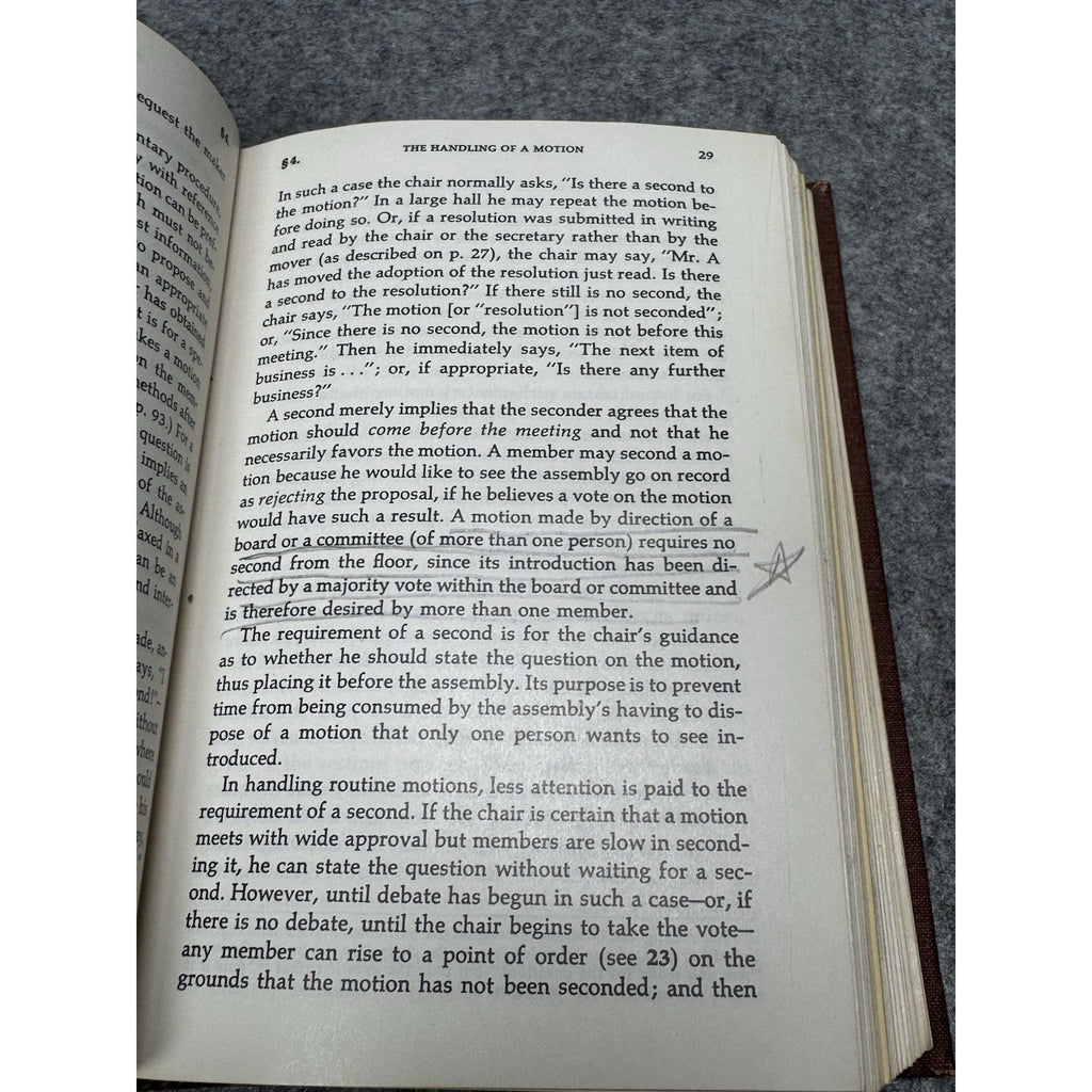 Robert’s Rules of Order Newly Revised 1970 Hardcover Parliamentary Procedure