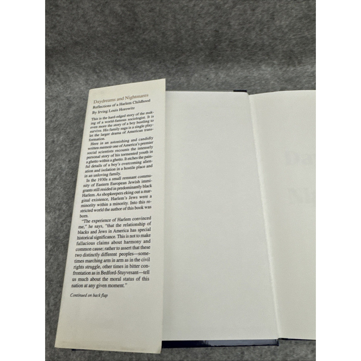 Daydreams and Nightmares : Reflections of a Harlem Childhood by Irving Louis...