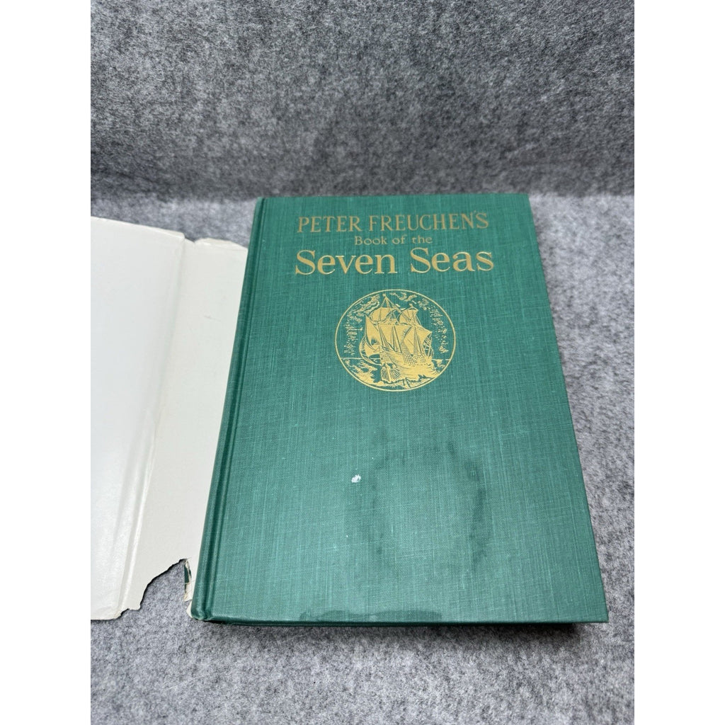 1957 Peter Freuchen Book Seven Seas Maritime History 8th Printing Illustrated