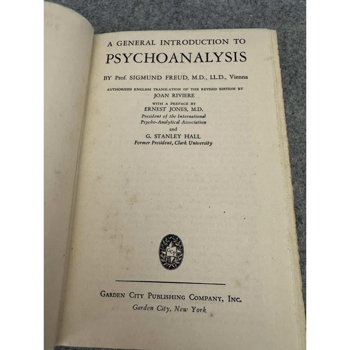 1943 Sigmund Freud A General Introduction to Psychoanalysis HC Psychology