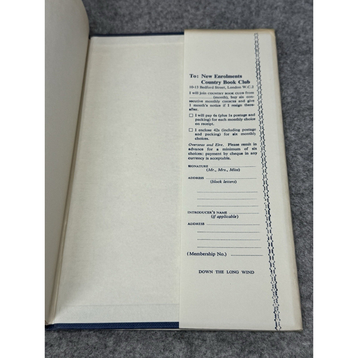 Down the Long Wind Garth Christian 1963 Bird Migration Hardcover DJ