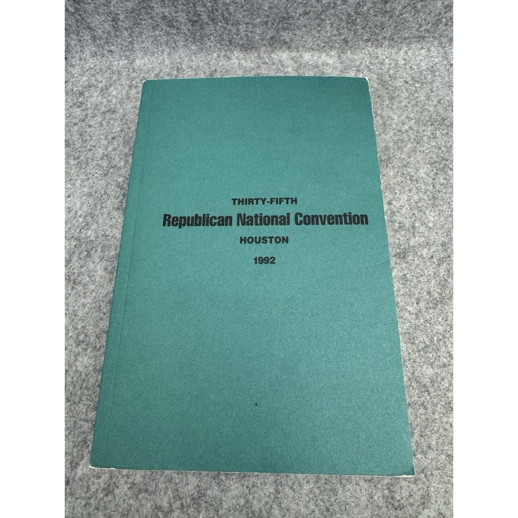 1992 Republican National Convention Official Report Houston TX Bush Quayle