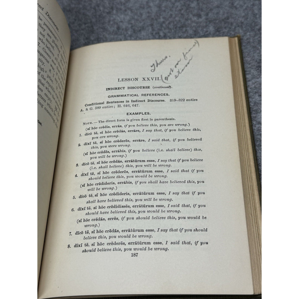 1919 A New Latin Composition Charles E Bennett Latin Grammar Antique Hardcover