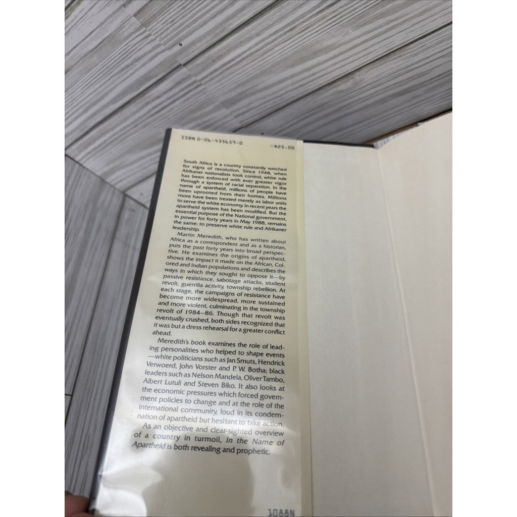 In the Name of Apartheid : South Africa in the Postwar Era by Martin Meredith...