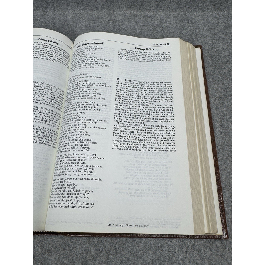 NIV Living Parallel Bible First Printing 1982 Zondervan Hardcover