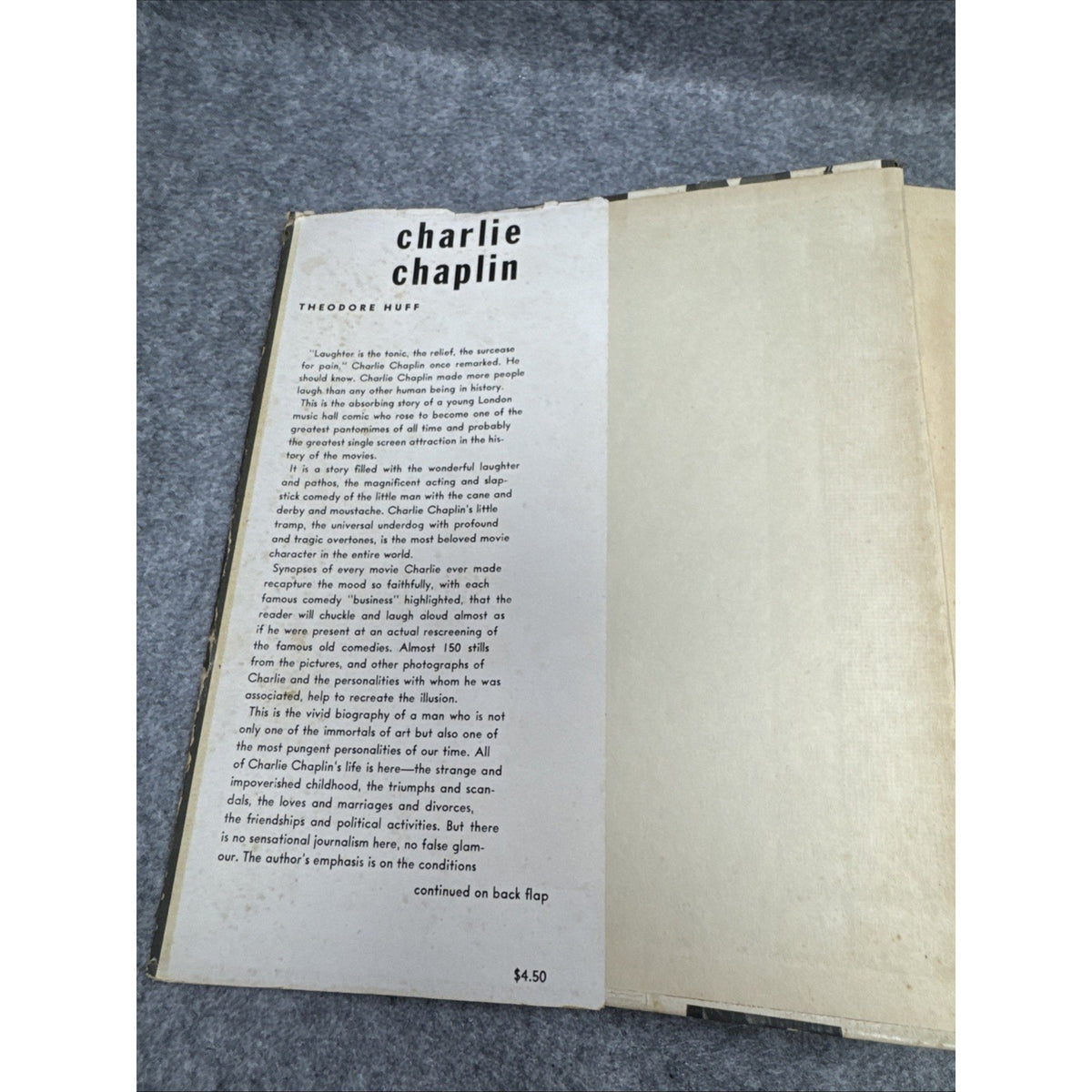 Theodore HUFF / Charlie Chaplin 1st Edition 1951