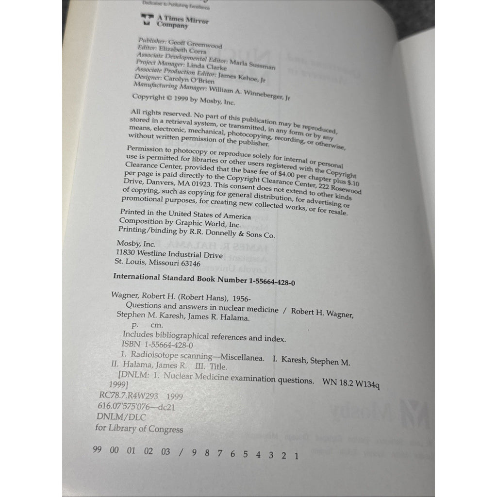 Questions and Answers in Nuclear Medicine by Stephen M. Karesh, Robert H. Wagner