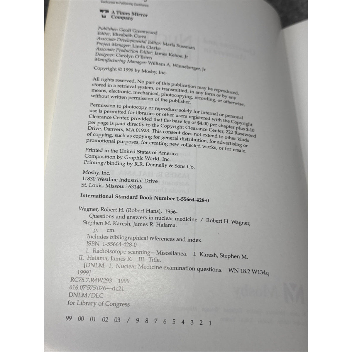Questions and Answers in Nuclear Medicine by Stephen M. Karesh, Robert H. Wagner