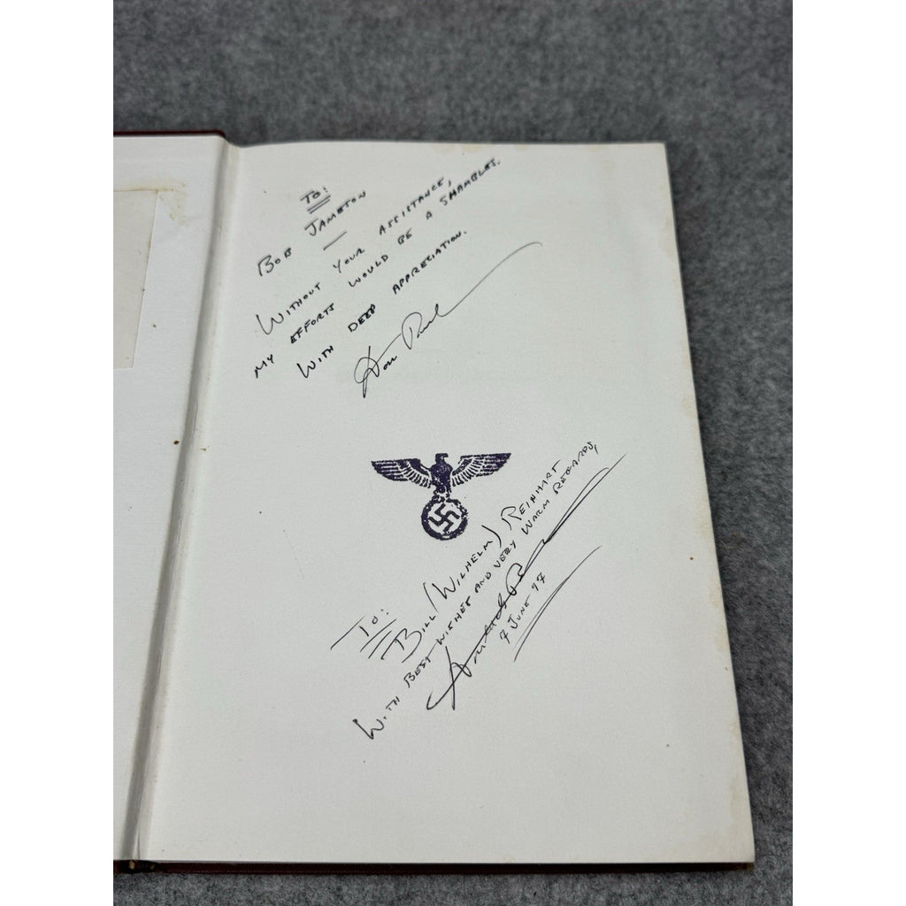 Panzer Baron 1975 Hasso von Manteuffel Signed Card Brownlow Inscribed WWII