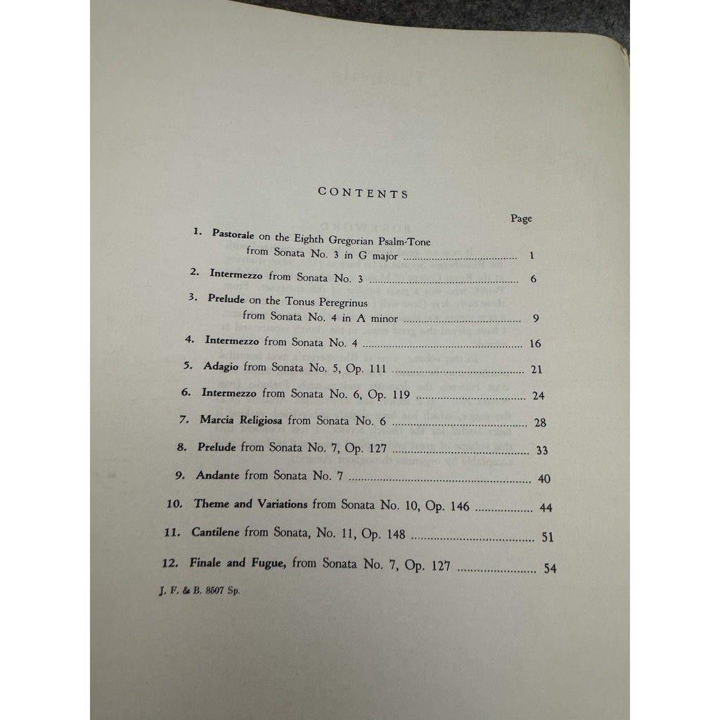 Recital and Service Pieces for the Organ Rheinberger Noble Vol 1 Sheet Music