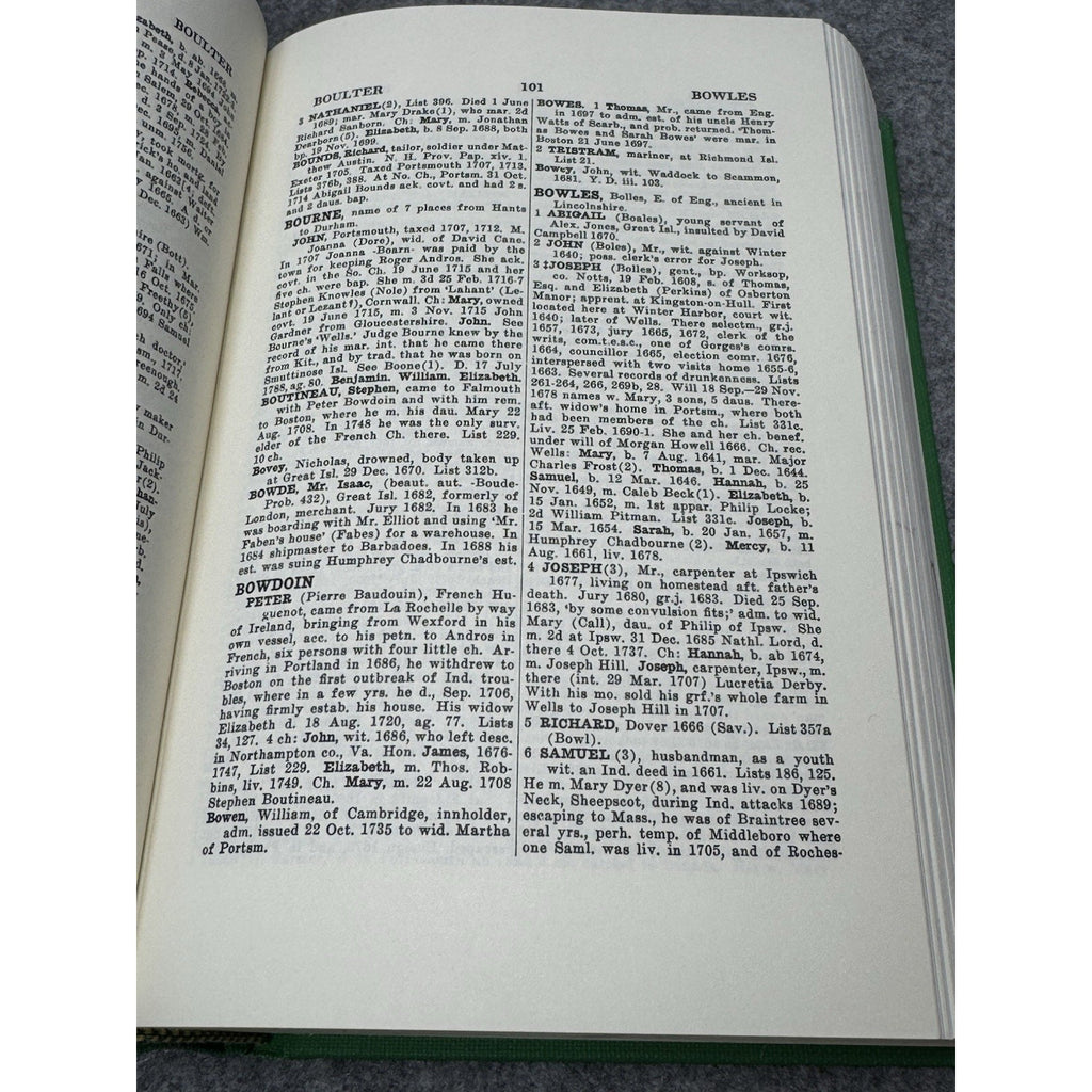 1991 Genealogical Dictionary Maine New Hampshire Noyes Libby Davis Hardcover