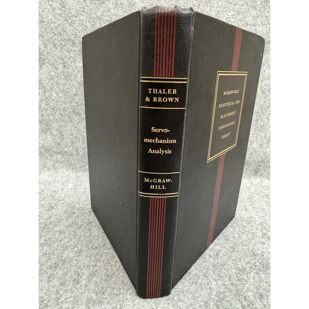 Servomechanism Analysis Thaler Brown 1953 McGraw-Hill Control Engineering