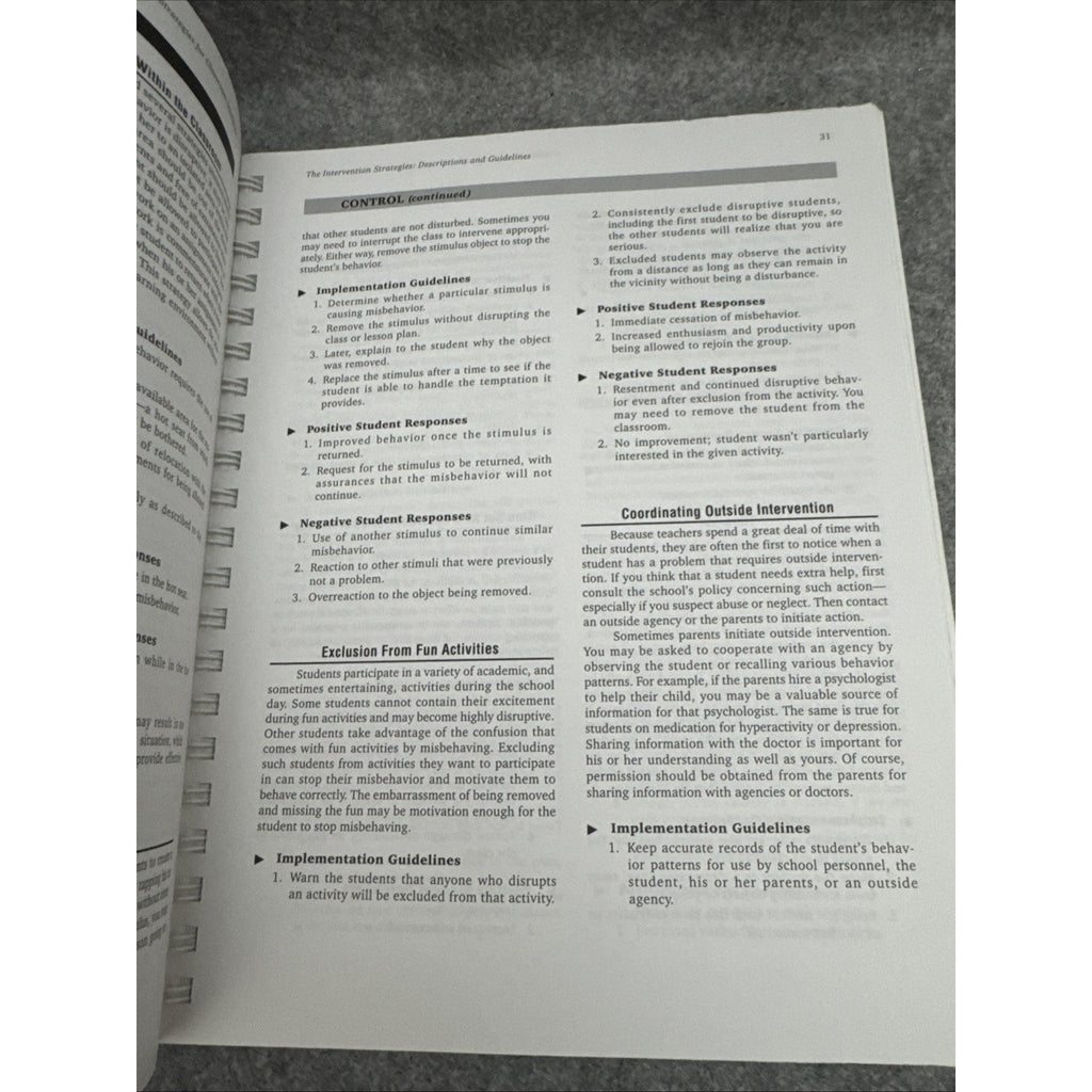 Handbook of Individualized Strategies for Classroom Discipline