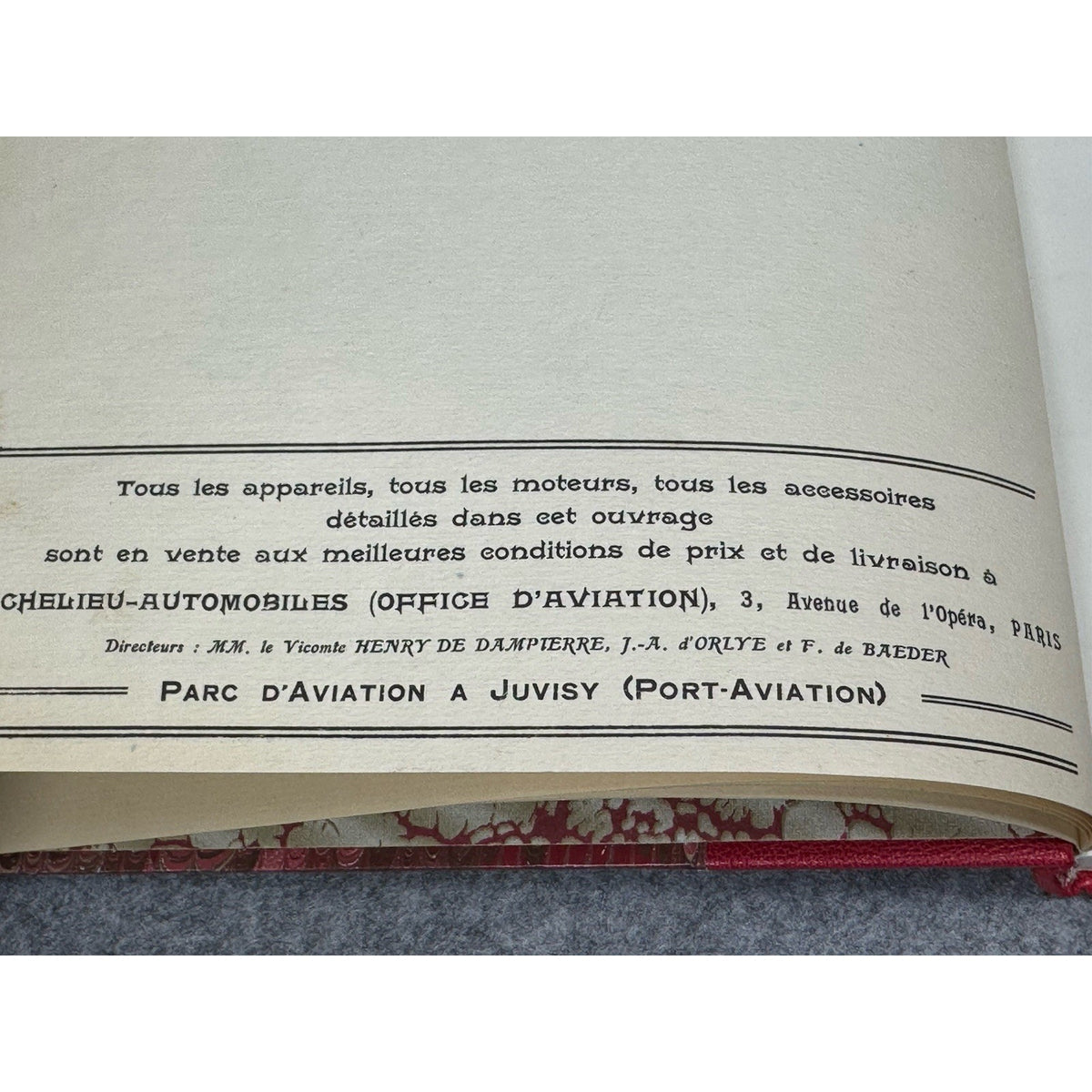 Rare Les Aeroplanes de 1910 R. de Gaston First Edition Aviation Plans