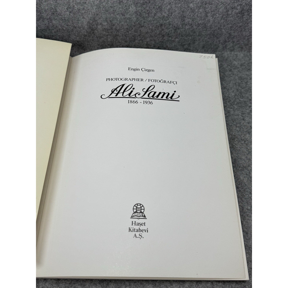 1989 Ali Sami Photographer 1st Edition Ottoman Turkey Photography Engin Cizgen