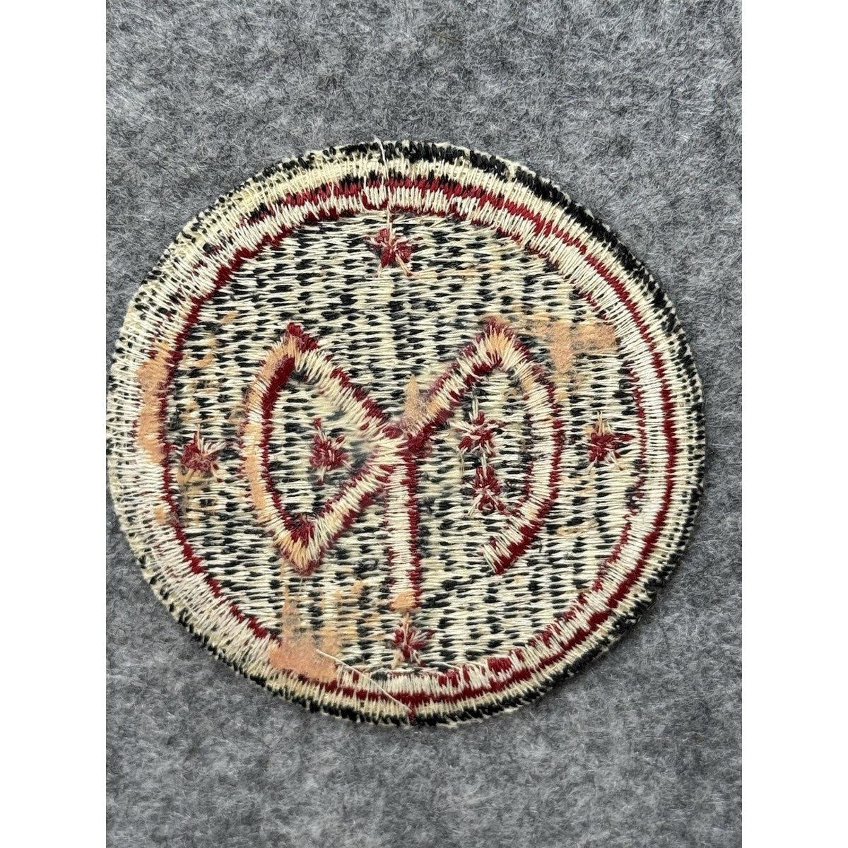 Vintage US Army 27th Infantry Division Patch New York Cut Edge White Back