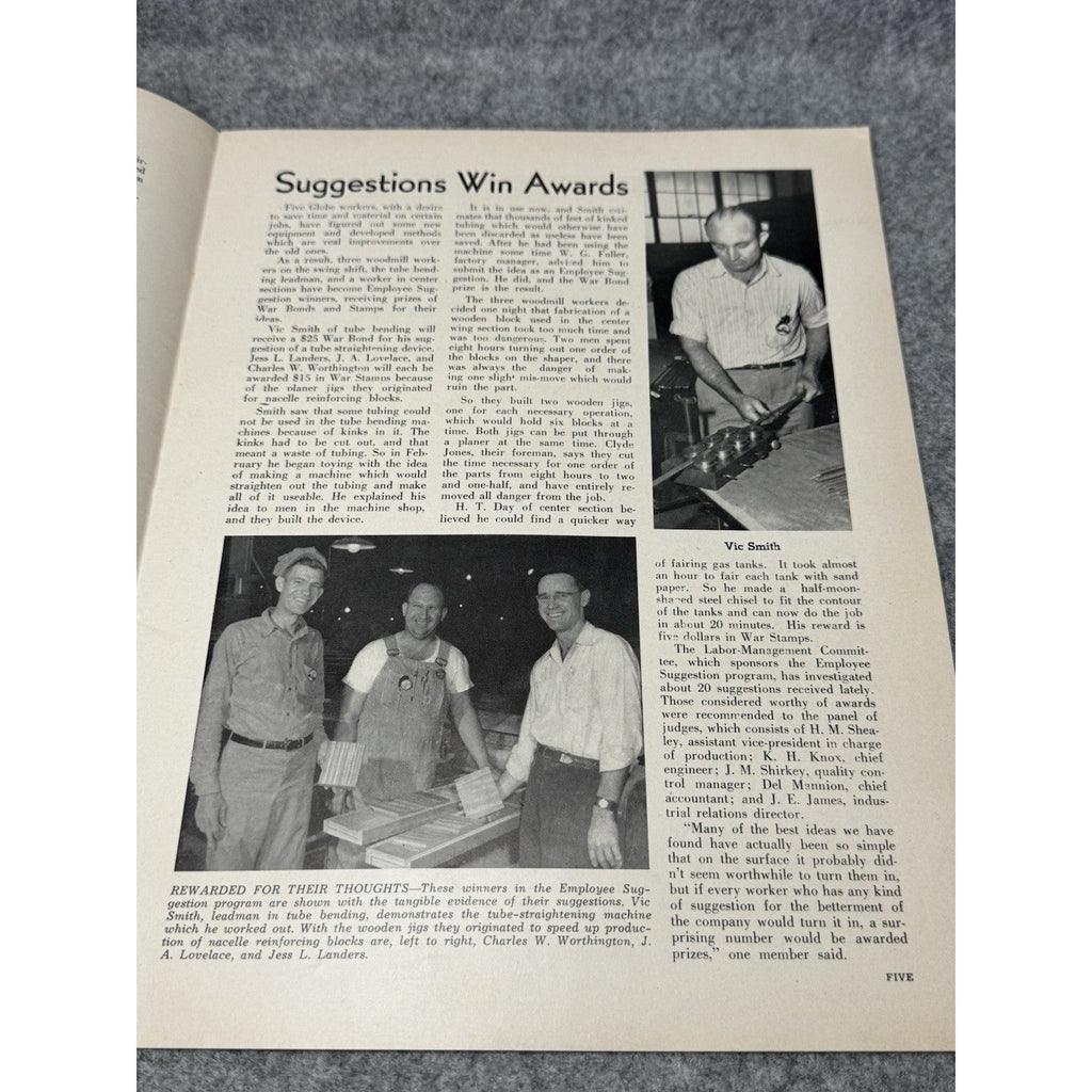 1944 Globe Beam April WWII Aircraft Magazine AT-10 Freeman Field Fort Worth