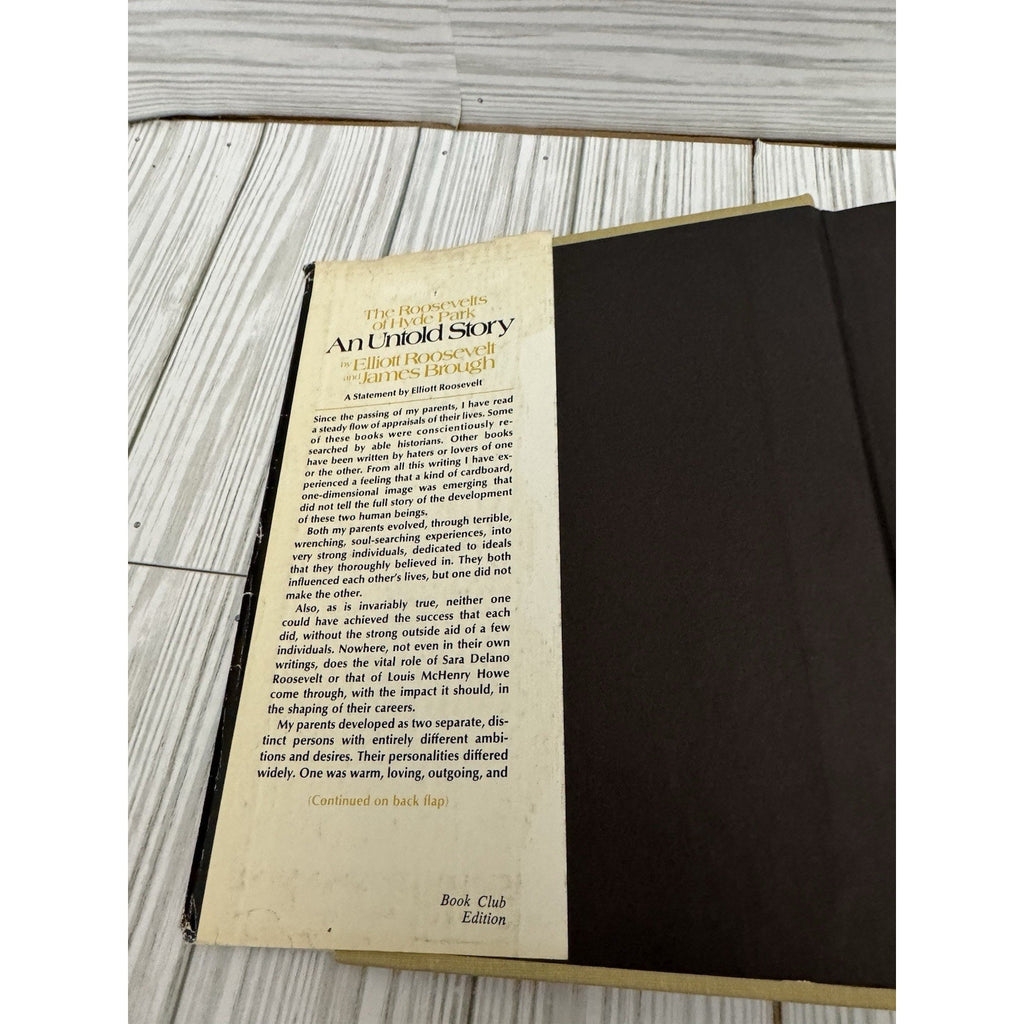 The Roosevelts of Hyde Park An Untold Story 1973 Hardcover Elliot Roosevelt