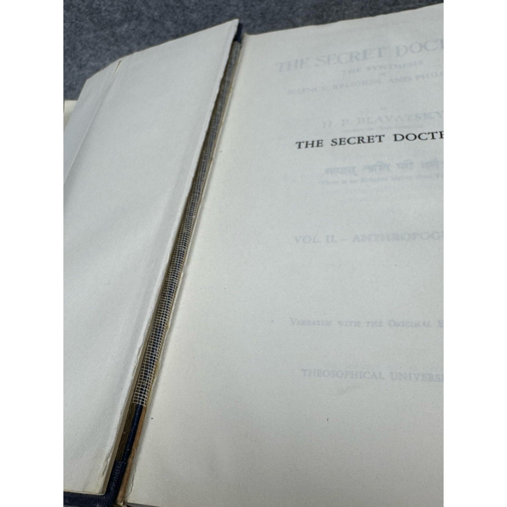 Secret Doctrine Blavatsky Vol II Anthropogenesis Theosophy Occult Atlantis 1963