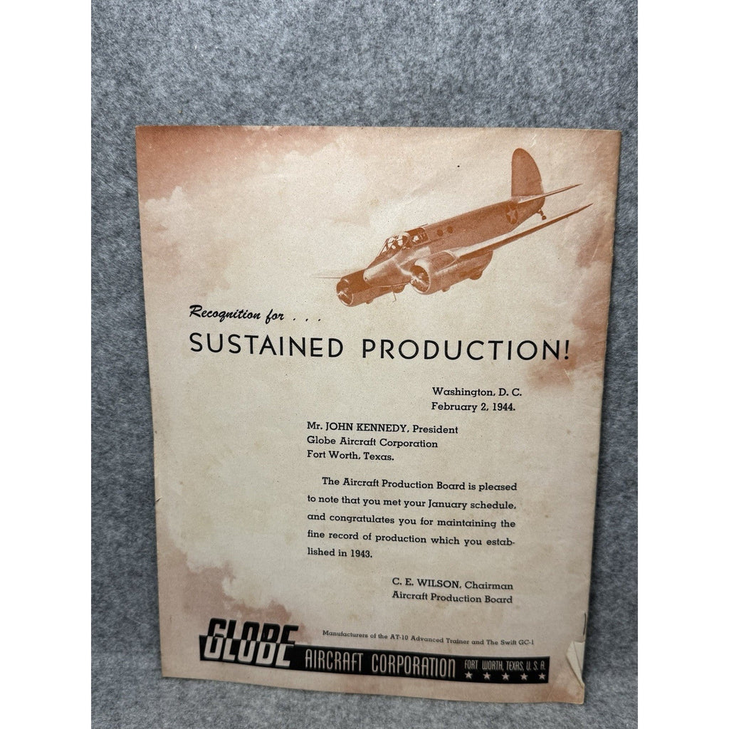 1944 Globe Beam February WWII Aircraft Magazine AT-10 Fort Worth Golden Gloves