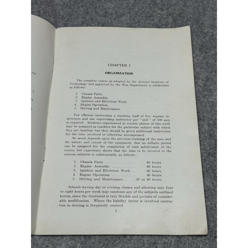 Rare 1919 WWI-Era U.S. War Dept Automobile Mechanics Driving Manual Roesch